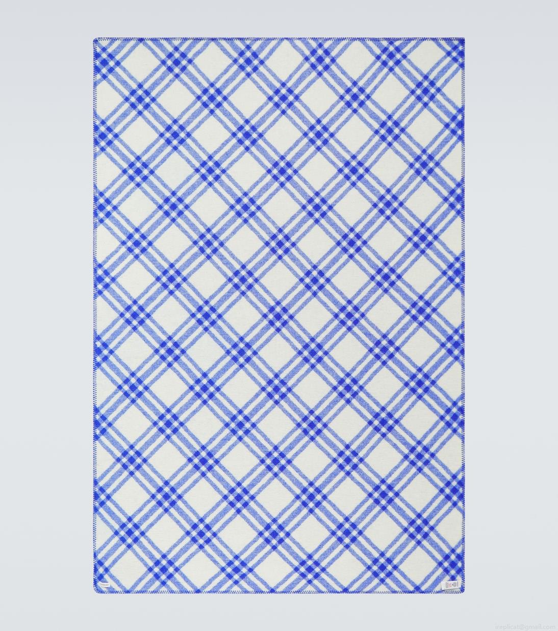 BurberryEquestrian Knight checked wool scarf BurberryEquestrian Knight checked wool scarf