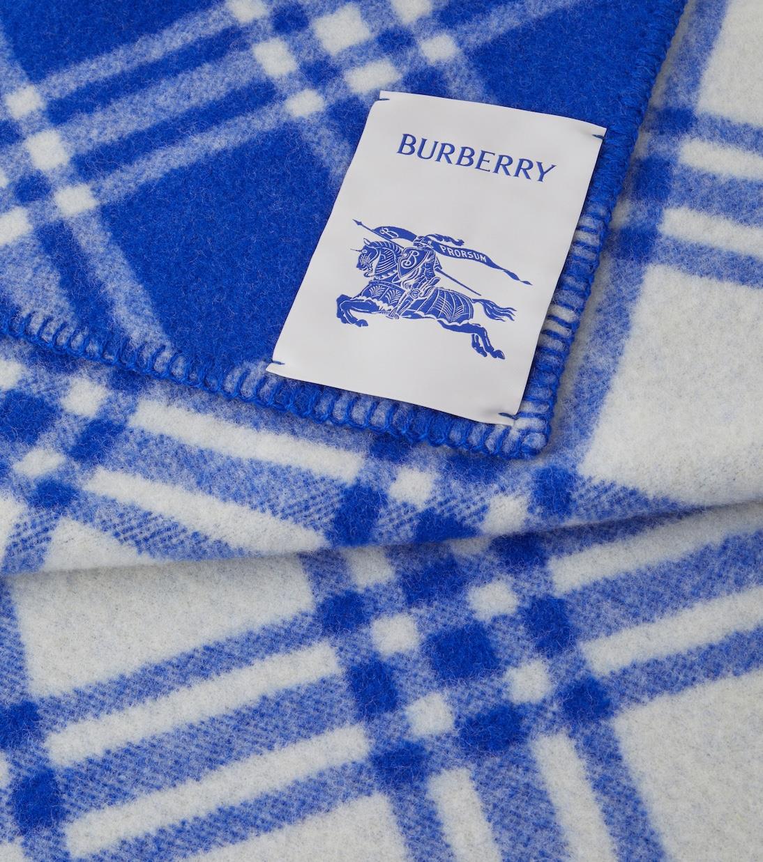 BurberryEquestrian Knight checked wool scarf BurberryEquestrian Knight checked wool scarf