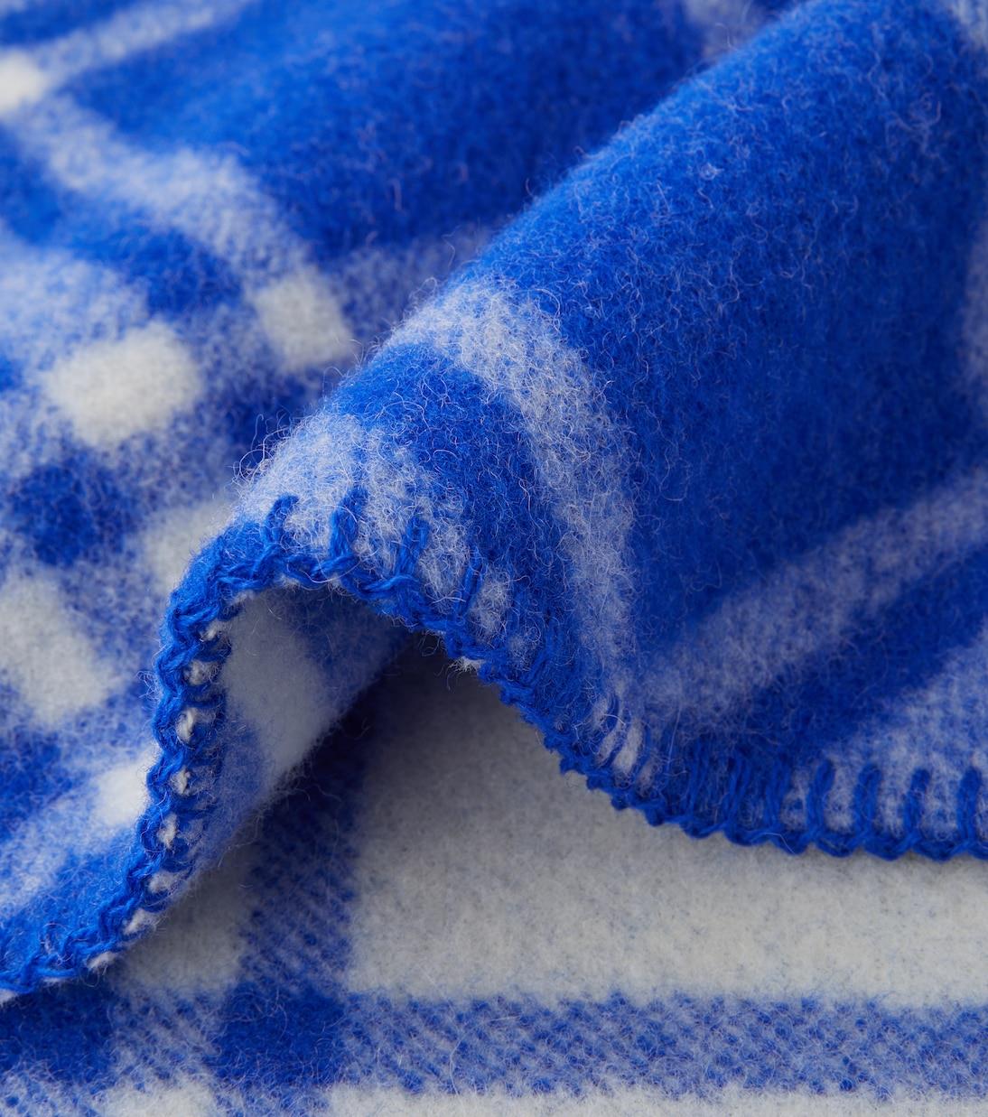 BurberryEquestrian Knight checked wool scarf BurberryEquestrian Knight checked wool scarf