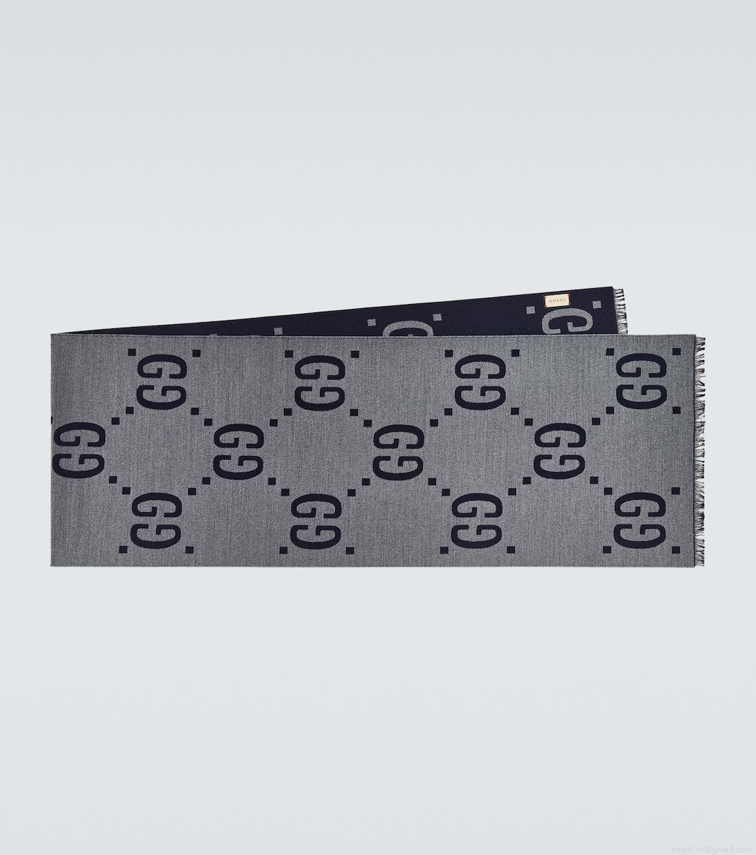GucciGG jacquard wool-silk scarf GucciGG jacquard wool-silk scarf