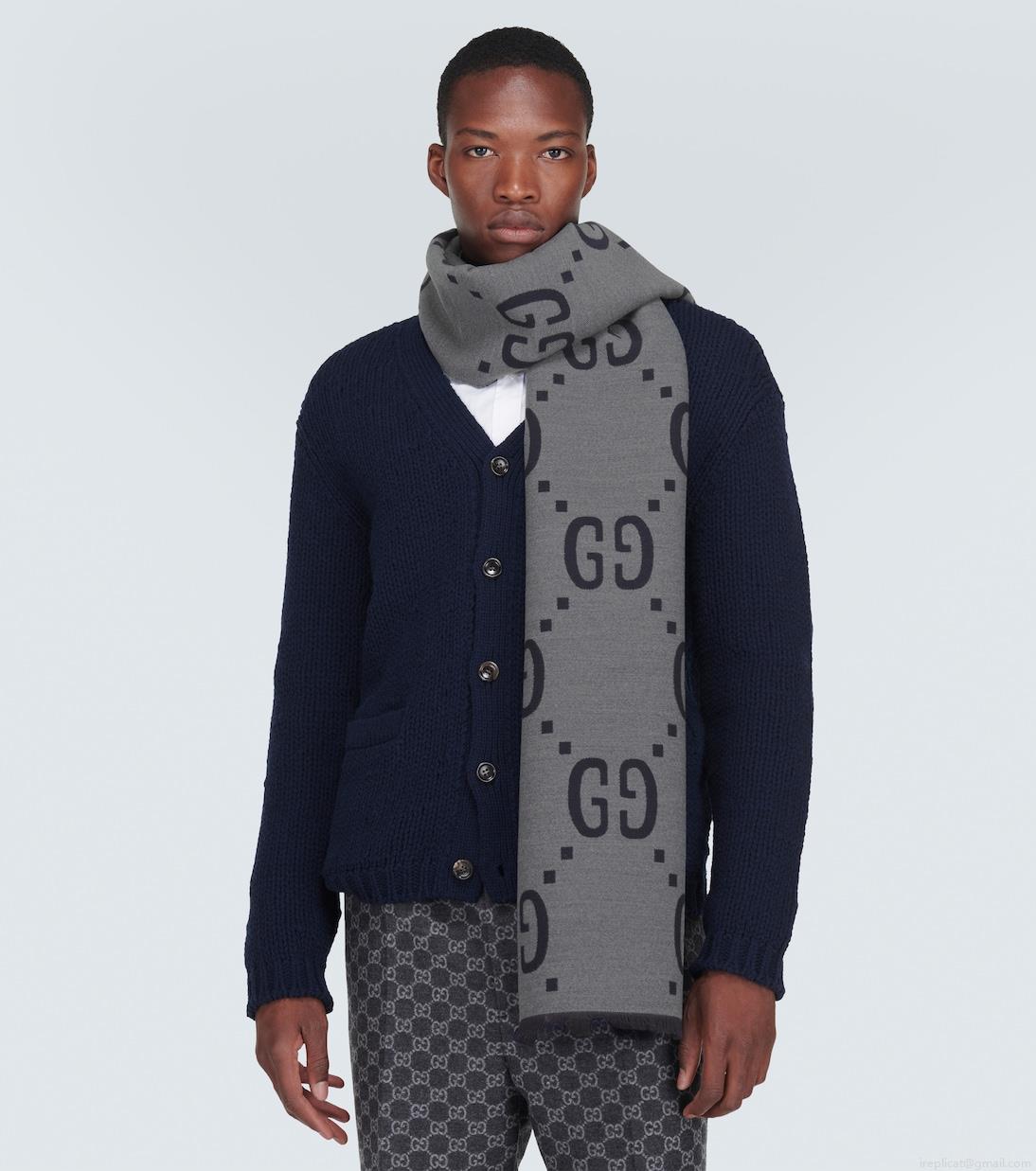 GucciGG jacquard wool-silk scarf GucciGG jacquard wool-silk scarf