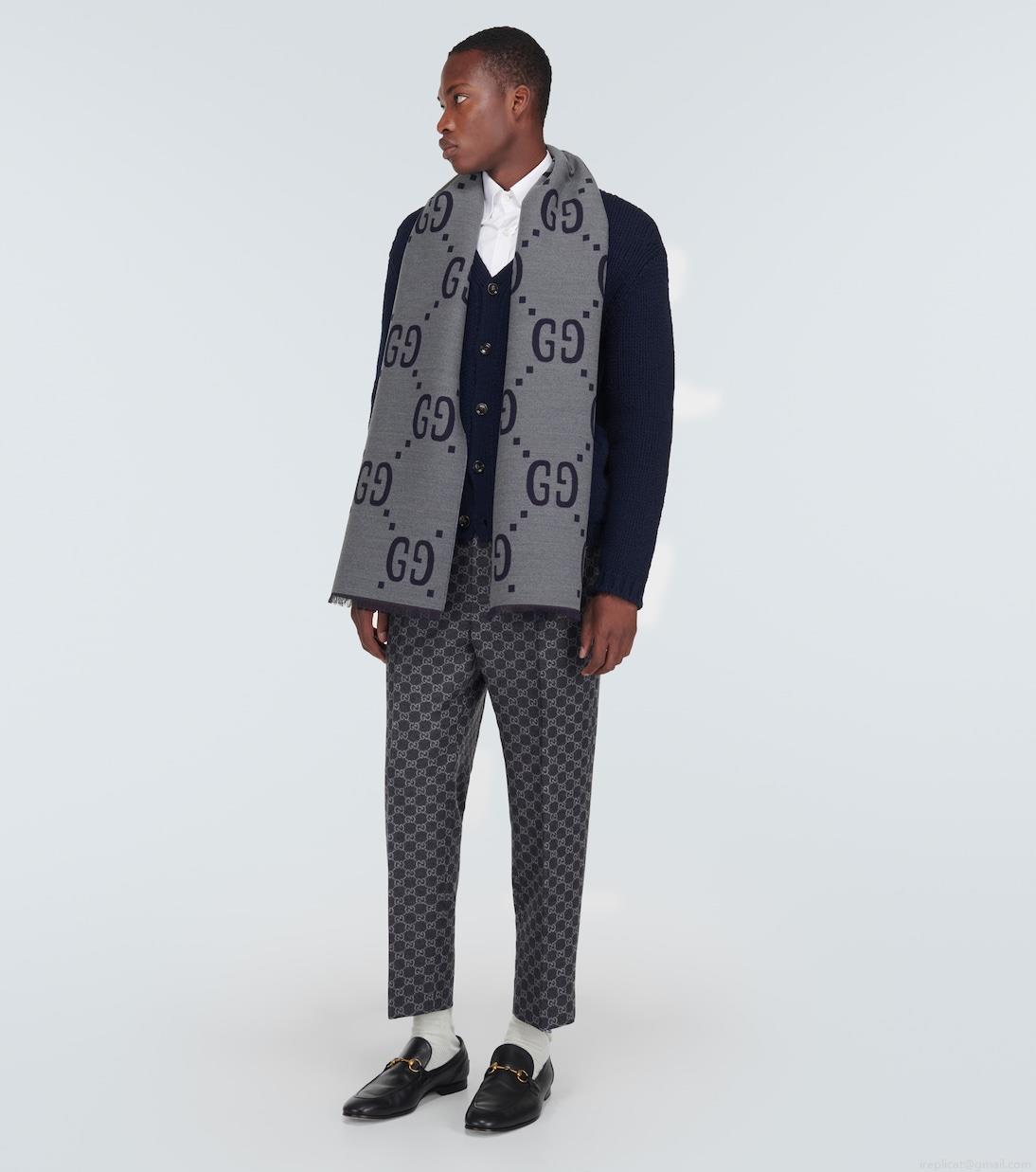 GucciGG jacquard wool-silk scarf GucciGG jacquard wool-silk scarf