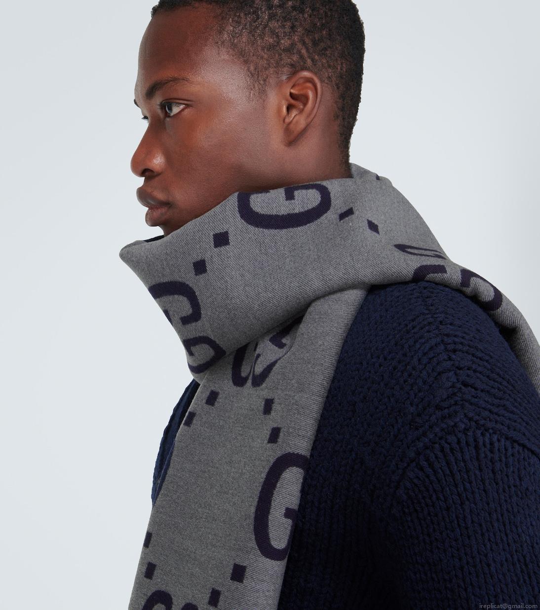 GucciGG jacquard wool-silk scarf GucciGG jacquard wool-silk scarf