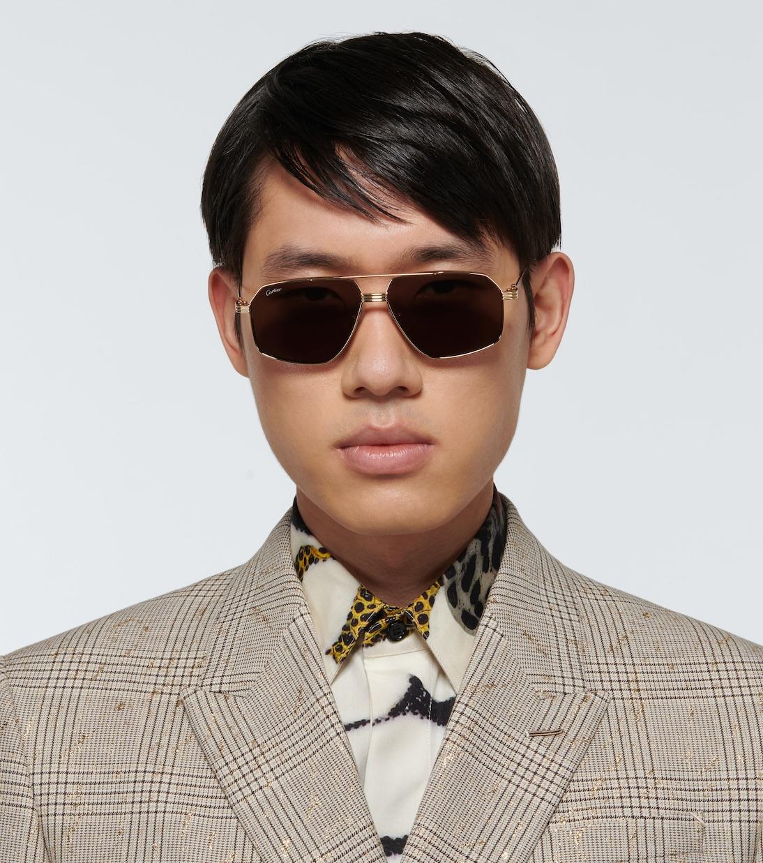 Cartier Eyewear CollectionMetal aviator sunglasses Cartier Eyewear CollectionMetal aviator sunglasses