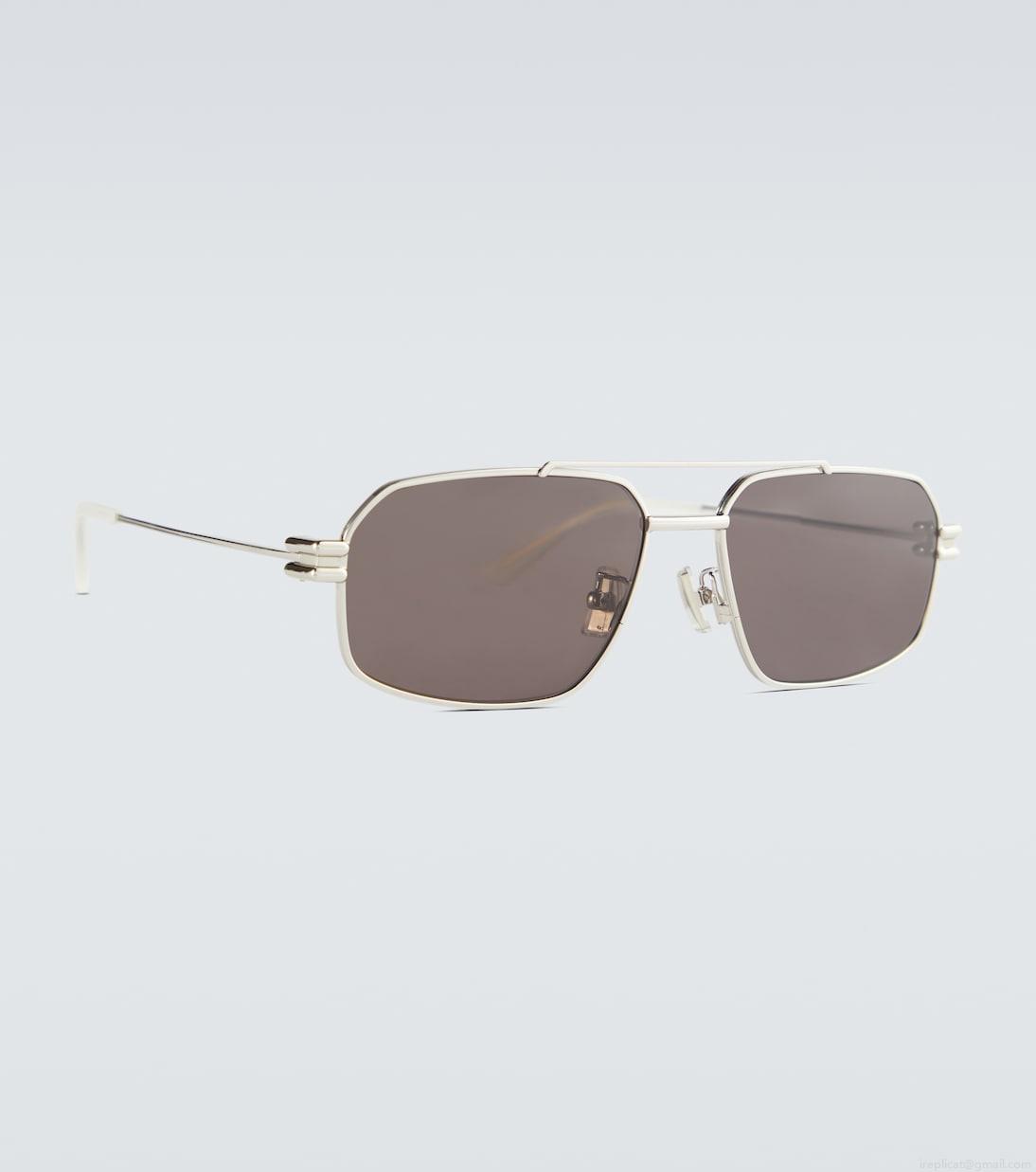 Bottega VenetaMetal-frame aviator sunglasses Bottega VenetaMetal-frame aviator sunglasses