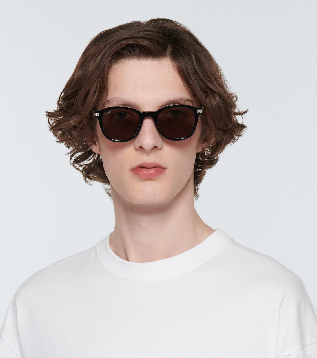 Cartier Eyewear CollectionRounded acetate sunglasses Cartier Eyewear CollectionRounded acetate sunglasses