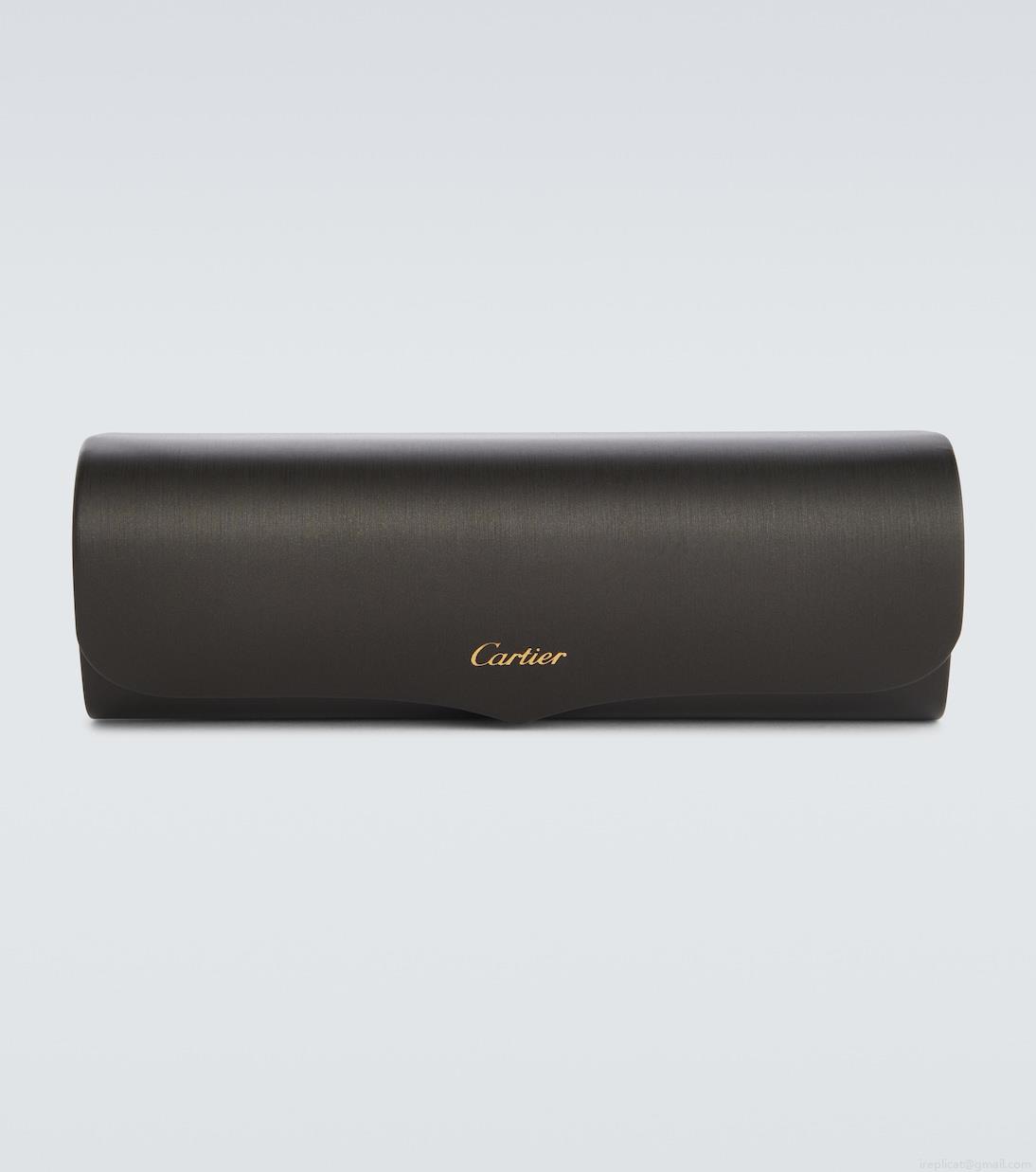 Cartier Eyewear CollectionDouble-bar metal frame sunglasses Cartier Eyewear CollectionDouble-bar metal frame sunglasses