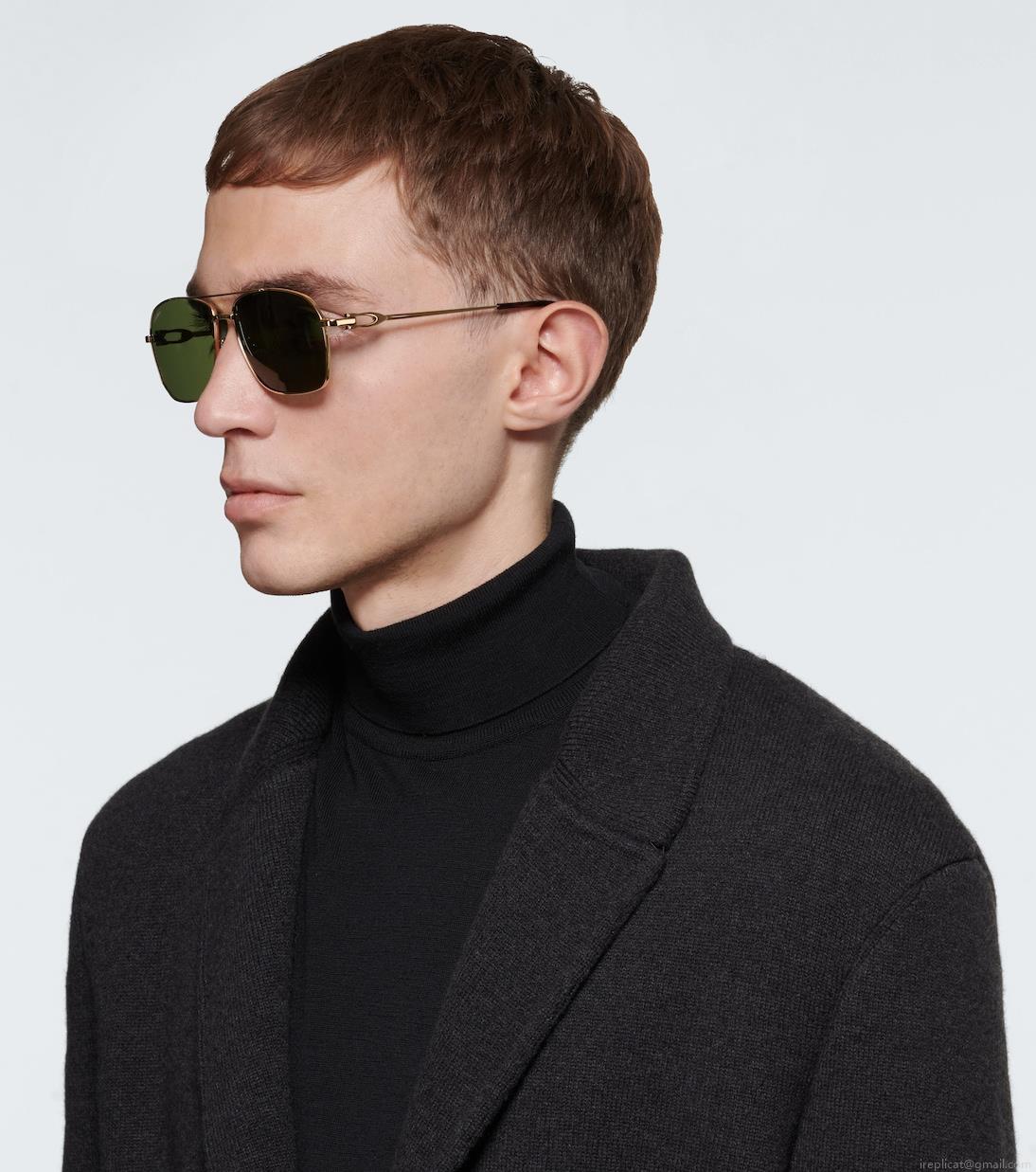 Cartier Eyewear CollectionDouble-bar metal frame sunglasses Cartier Eyewear CollectionDouble-bar metal frame sunglasses