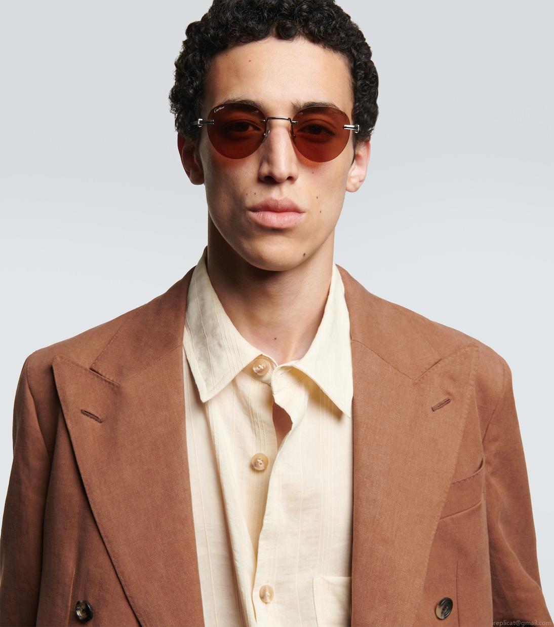 Cartier Eyewear CollectionPasha de Cartier round sunglasses Cartier Eyewear CollectionPasha de Cartier round sunglasses