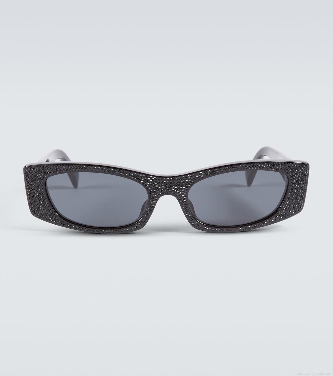 Celine EyewearCrystal-embellished rectangular sunglasses Celine EyewearCrystal-embellished rectangular sunglasses