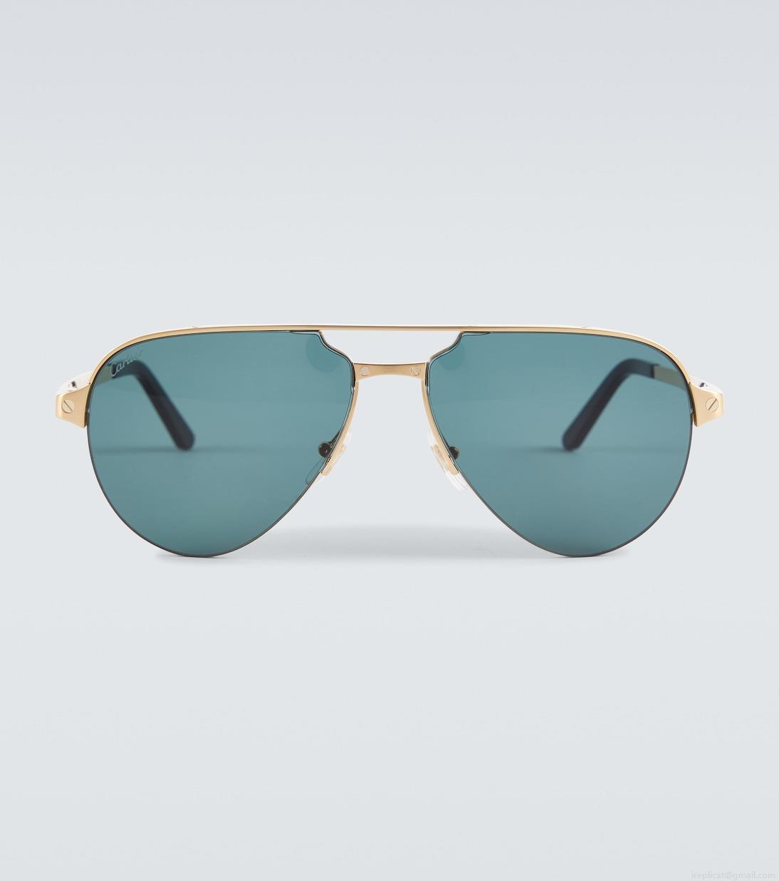 Cartier Eyewear CollectionSantos de Cartier aviator sunglasses Cartier Eyewear CollectionSantos de Cartier aviator sunglasses