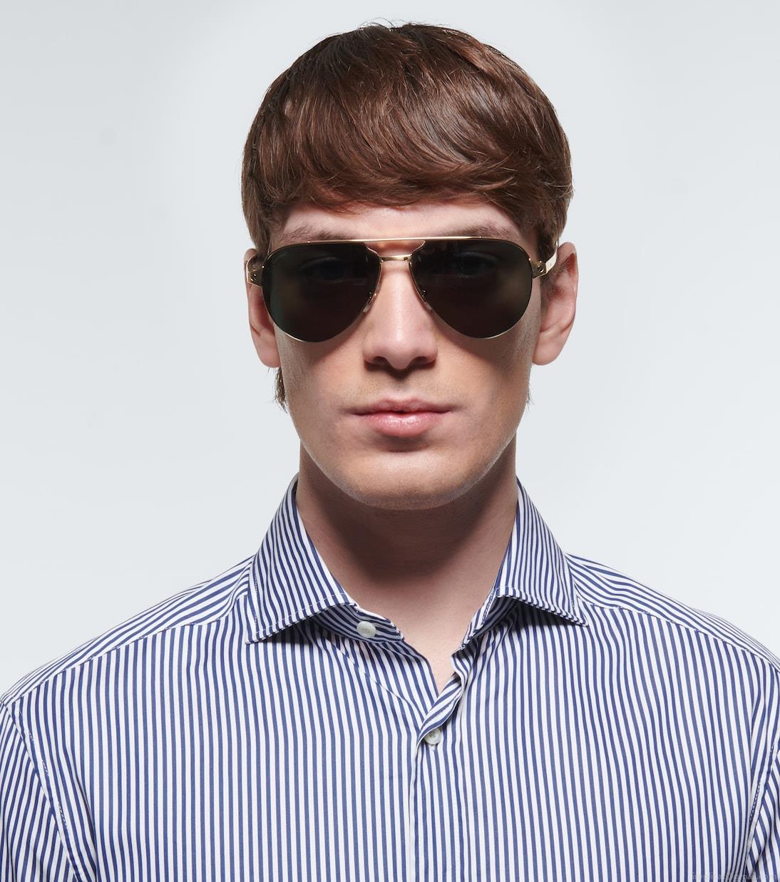 Cartier Eyewear CollectionSantos de Cartier aviator sunglasses Cartier Eyewear CollectionSantos de Cartier aviator sunglasses