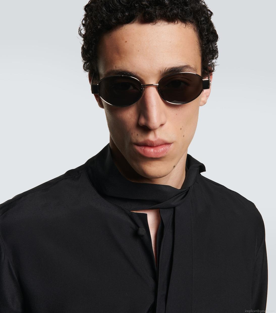 Celine EyewearTriomphe 01 oval sunglasses Celine EyewearTriomphe 01 oval sunglasses