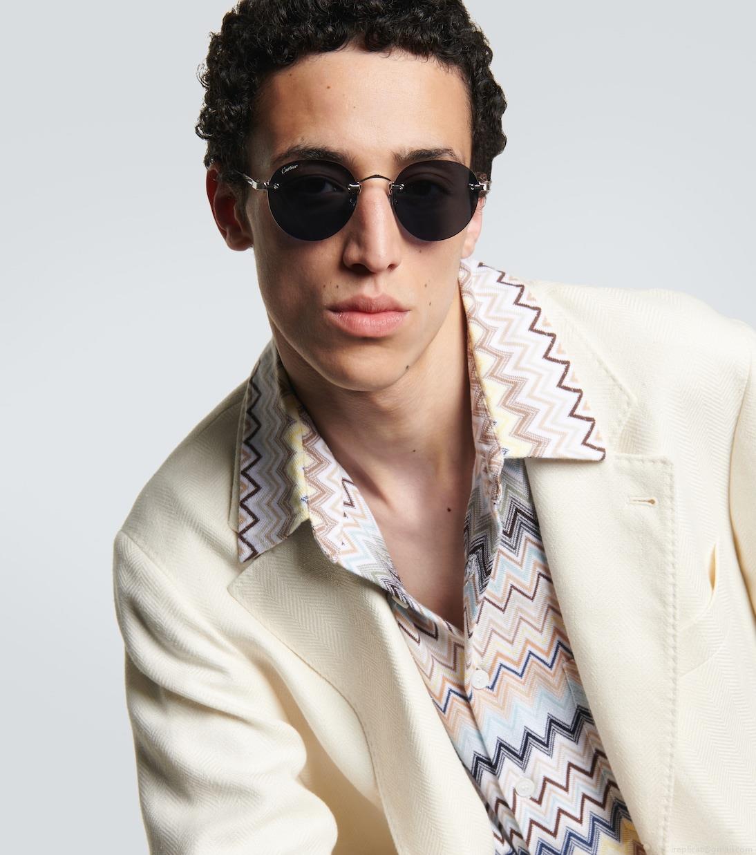 Cartier Eyewear CollectionSignature C de Cartier round sunglasses Cartier Eyewear CollectionSignature C de Cartier round sunglasses