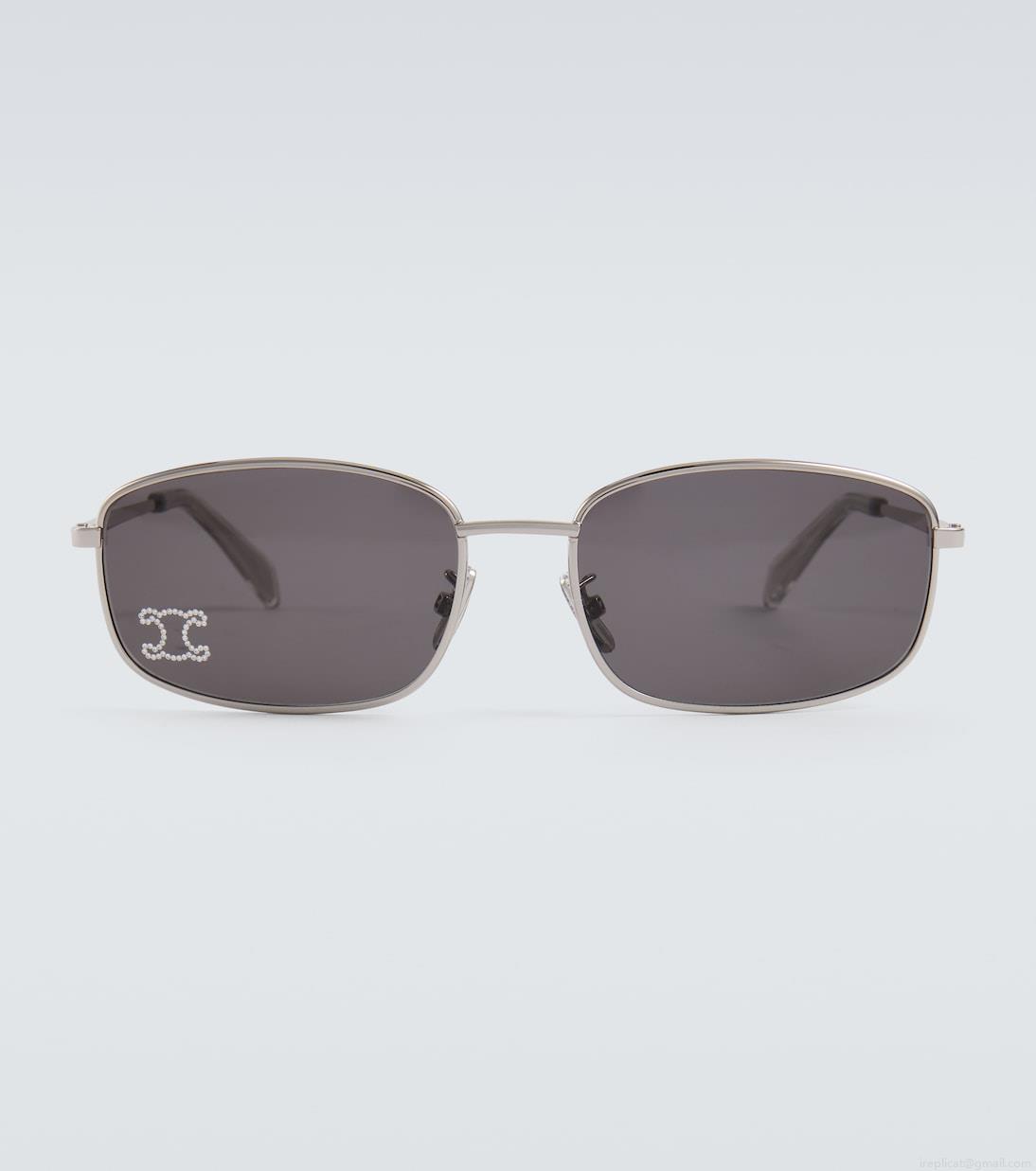 Celine EyewearTriomphe Rhinestone 02 rectangular sunglasses Celine EyewearTriomphe Rhinestone 02 rectangular sunglasses