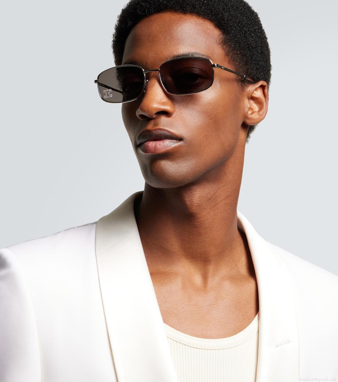Celine EyewearTriomphe Rhinestone 02 rectangular sunglasses Celine EyewearTriomphe Rhinestone 02 rectangular sunglasses