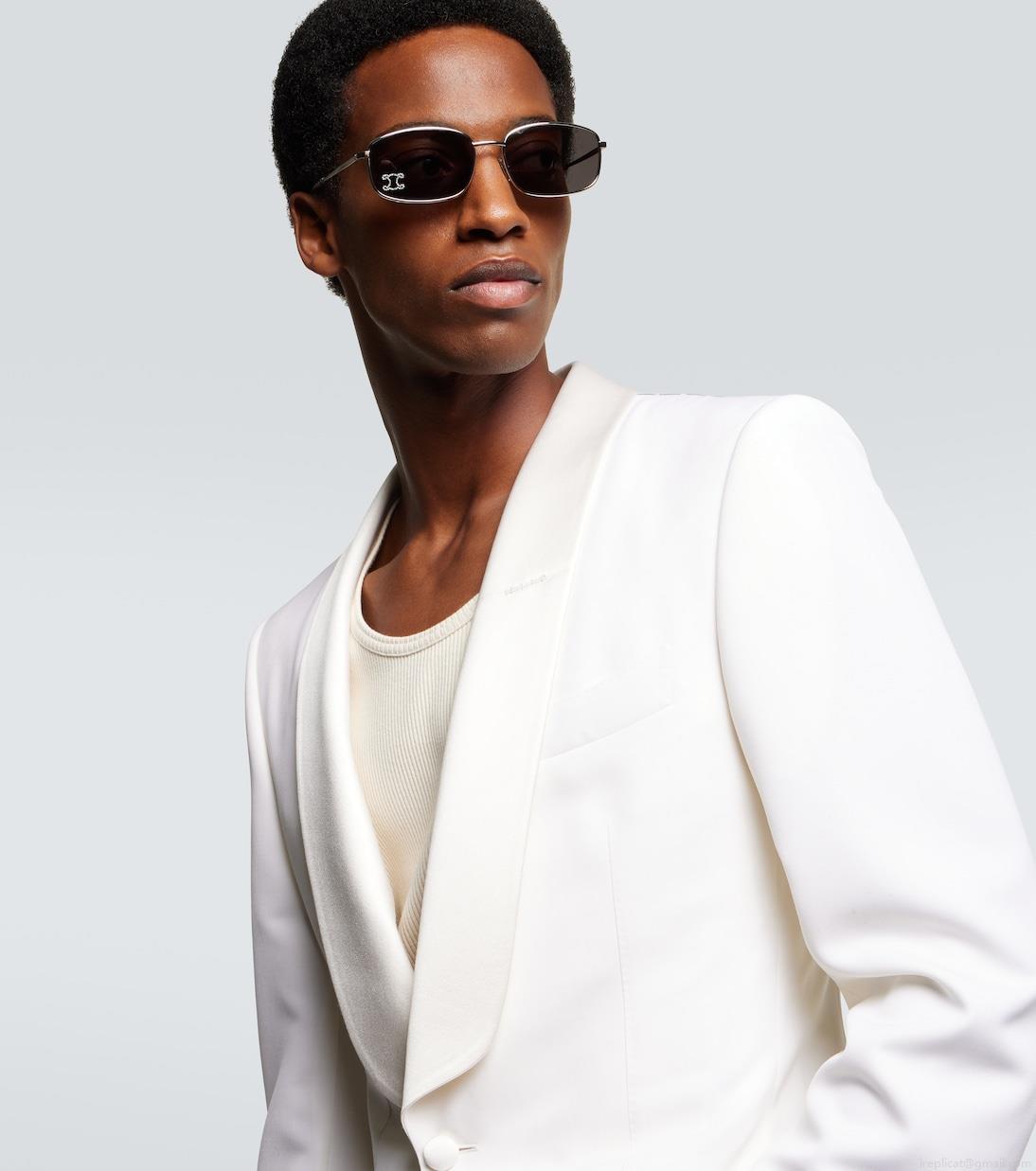 Celine EyewearTriomphe Rhinestone 02 rectangular sunglasses Celine EyewearTriomphe Rhinestone 02 rectangular sunglasses