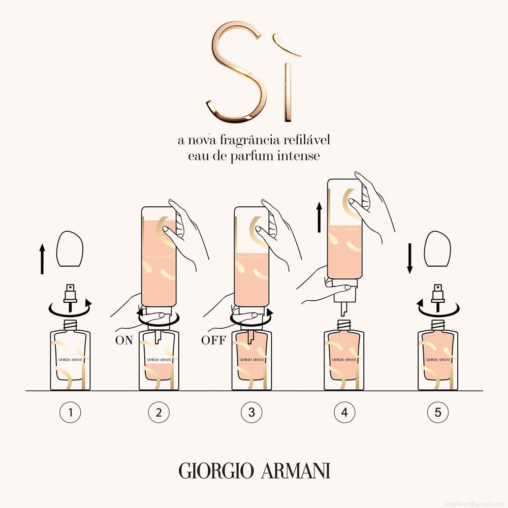 Perfume Giorgio Armani Sì Intense Eau de Parfum Feminino Refil 100 ml Perfume Giorgio Armani Sì Intense Eau de Parfum Feminino Refil 100 ml