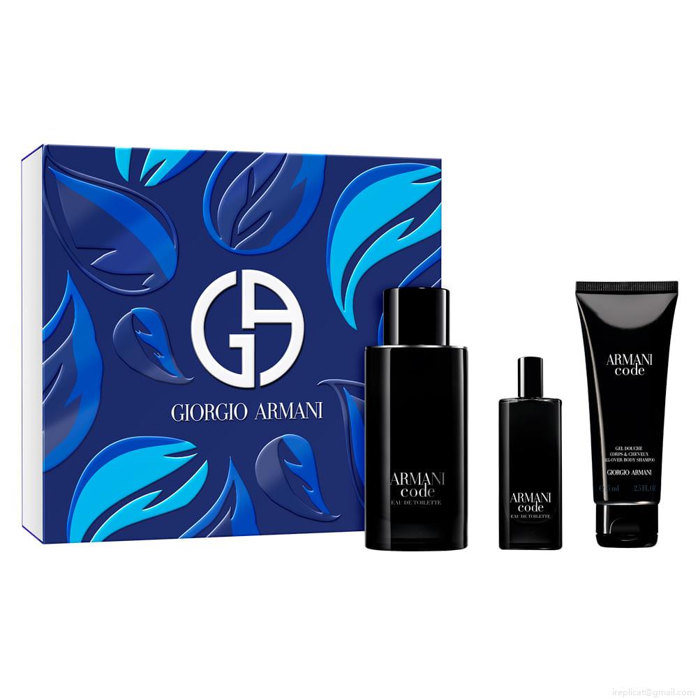 Kit Perfume Giorgio Armani Code Eau de Toilette Masculino 125 ml + Miniatura 15 ml + Gel De Banho 75 ml Kit Perfume Giorgio Armani Code Eau de Toilette Masculino 125 ml + Miniatura 15 ml + Gel De Banho 75 ml