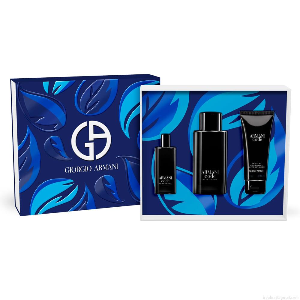 Kit Perfume Giorgio Armani Code Eau de Toilette Masculino 125 ml + Miniatura 15 ml + Gel De Banho 75 ml Kit Perfume Giorgio Armani Code Eau de Toilette Masculino 125 ml + Miniatura 15 ml + Gel De Banho 75 ml