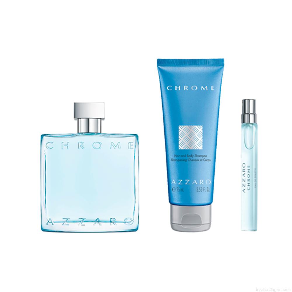 Kit Perfume Azzaro Chrome Eau de Toilette Masculino 100 ml + Miniatura 10 ml + Loção 75 ml Kit Perfume Azzaro Chrome Eau de Toilette Masculino 100 ml + Miniatura 10 ml + Loção 75 ml