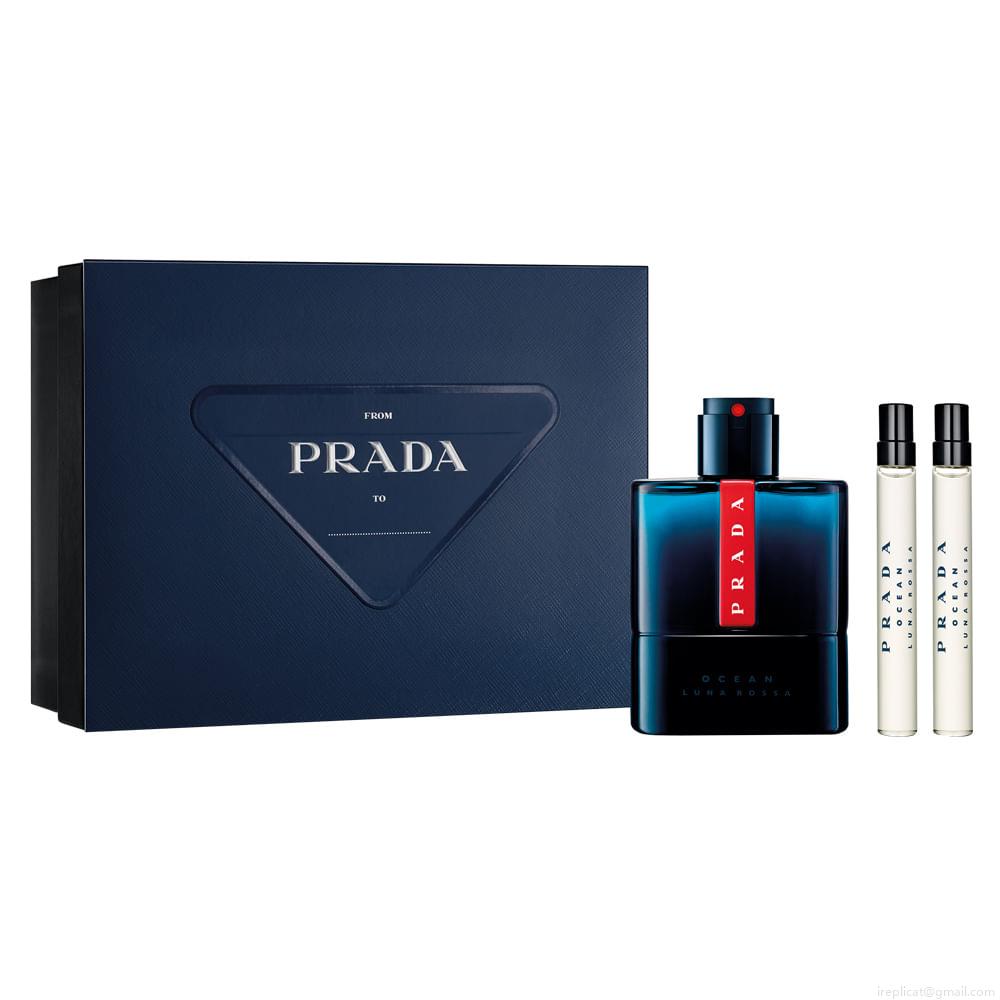 Kit Perfume Prada Luna Rossa Eau de Toilette Masculino 100 ml + 2 Miniaturas 10 ml Kit Perfume Prada Luna Rossa Eau de Toilette Masculino 100 ml + 2 Miniaturas 10 ml