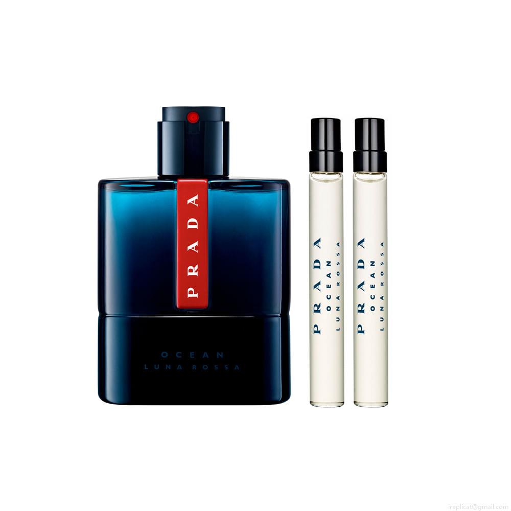 Kit Perfume Prada Luna Rossa Eau de Toilette Masculino 100 ml + 2 Miniaturas 10 ml Kit Perfume Prada Luna Rossa Eau de Toilette Masculino 100 ml + 2 Miniaturas 10 ml