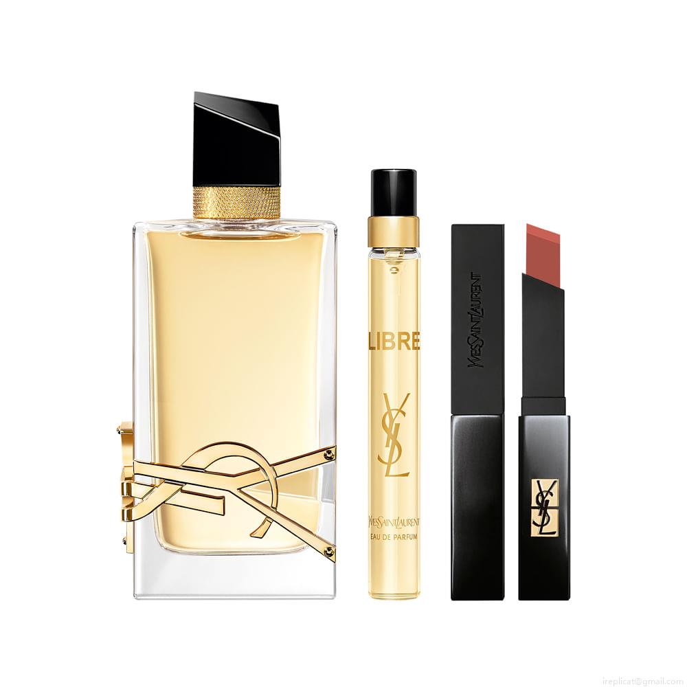 Kit Perfume Yves Saint Laurent Libre Eau de Parfum Perfume Feminino 90 ml + Miniatura 10 ml + Batom 302 Kit Perfume Yves Saint Laurent Libre Eau de Parfum Perfume Feminino 90 ml + Miniatura 10 ml + Batom 302