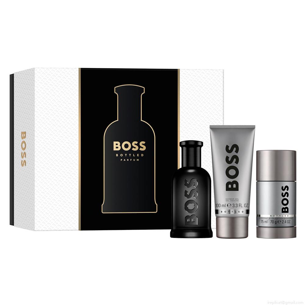 Kit Hugo Boss Bottled Edp Perfume Masculino 100 ml + Desodorante 75 ml + Gel de Banho 100 ml Kit Hugo Boss Bottled Edp Perfume Masculino 100 ml + Desodorante 75 ml + Gel de Banho 100 ml