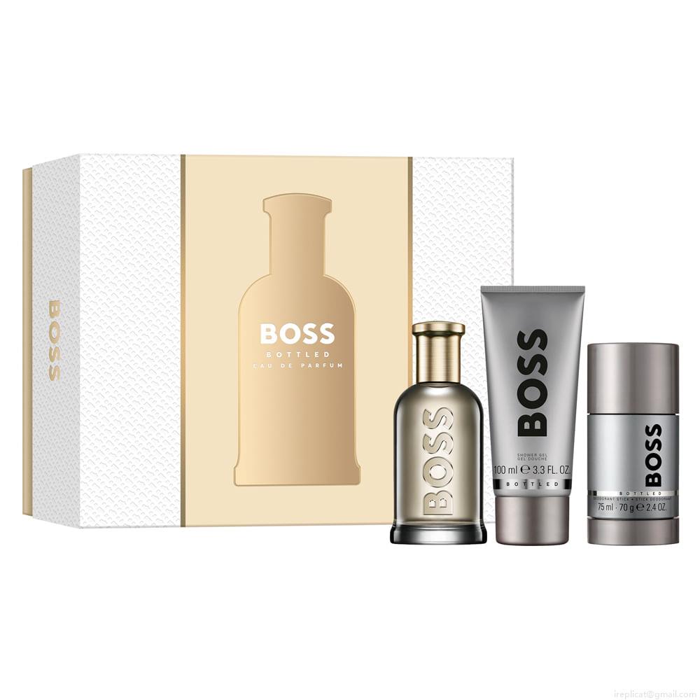 Kit Hugo Boss Bottled Fragances Edp Perfume Masculino 100 ml + Desodorante 75 ml + Gel de Banho 100 ml Kit Hugo Boss Bottled Fragances Edp Perfume Masculino 100 ml + Desodorante 75 ml + Gel de Banho 100 ml