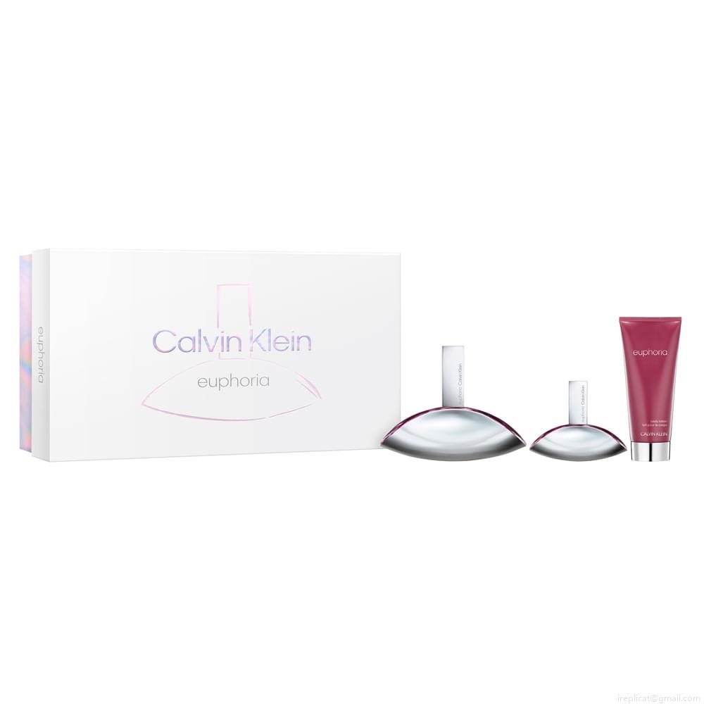 Kit Calvin Klein Euphoria Edp Perfume Feminino 100 ml + Perfume 30 ml + Loção 100 ml Kit Calvin Klein Euphoria Edp Perfume Feminino 100 ml + Perfume 30 ml + Loção 100 ml