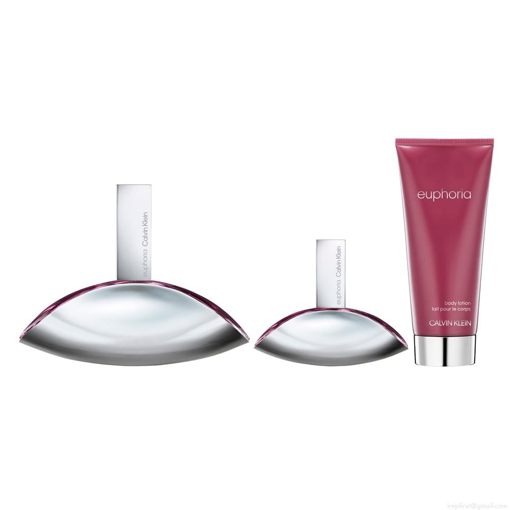 Kit Calvin Klein Euphoria Edp Perfume Feminino 100 ml + Perfume 30 ml + Loção 100 ml Kit Calvin Klein Euphoria Edp Perfume Feminino 100 ml + Perfume 30 ml + Loção 100 ml