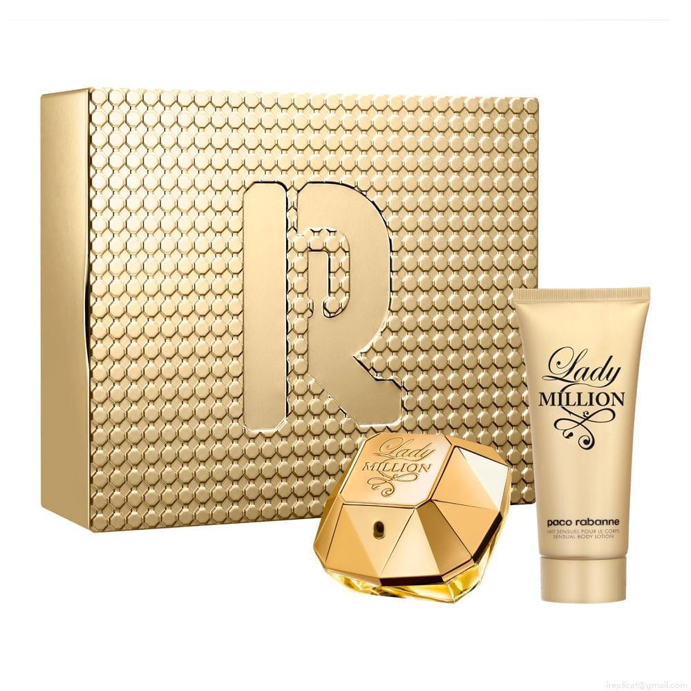 Kit Perfume Paco Rabanne Lady Million Feminino Eau de Parfum 80 ml + Creme Corporal 100 ml Kit Perfume Paco Rabanne Lady Million Feminino Eau de Parfum 80 ml + Creme Corporal 100 ml