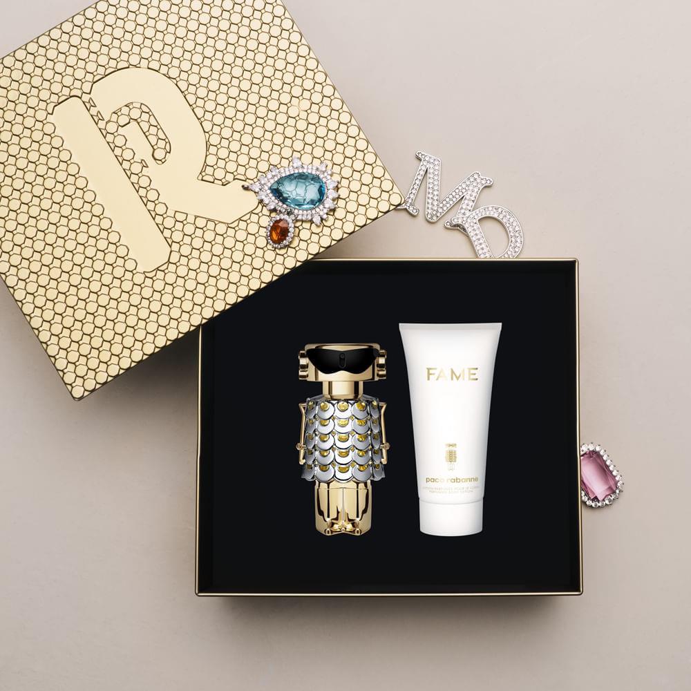 Kit Perfume Paco Rabanne Fame Feminino Eau de Parfum 80 ml + Creme Corporal 100 ml Kit Perfume Paco Rabanne Fame Feminino Eau de Parfum 80 ml + Creme Corporal 100 ml