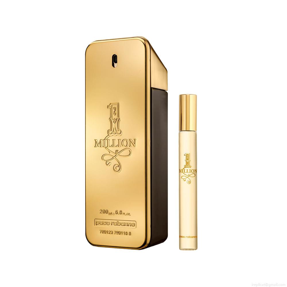 Kit Perfume Paco Rabanne 1 Million Masculino Eau de Toilette 200 ml + Miniatura 10 ml Kit Perfume Paco Rabanne 1 Million Masculino Eau de Toilette 200 ml + Miniatura 10 ml