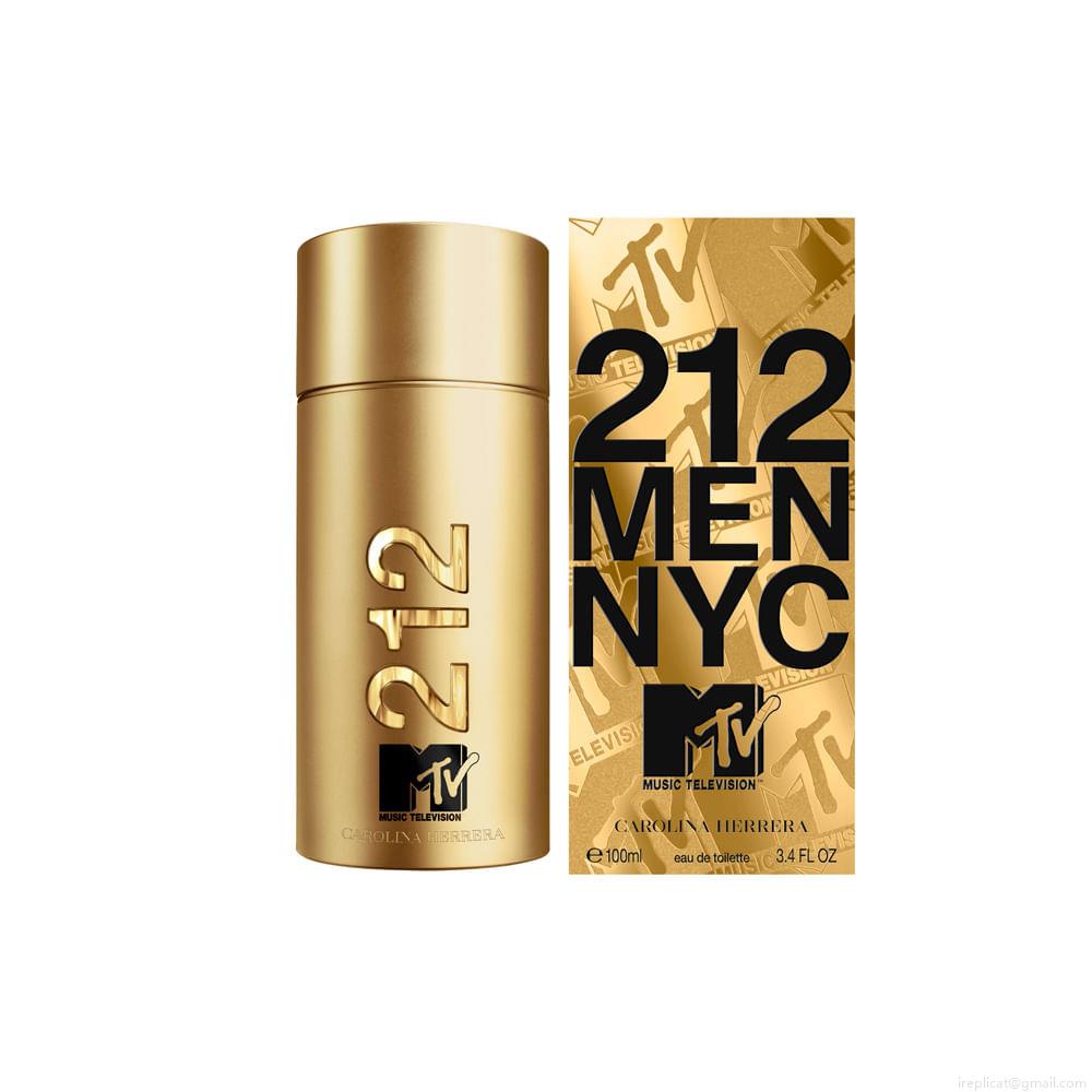 Perfume Carolina Herrera 212 Men Nyc Mtv Music Television Masculino Eau de Toilette 100 ml Perfume Carolina Herrera 212 Men Nyc Mtv Music Television Masculino Eau de Toilette 100 ml