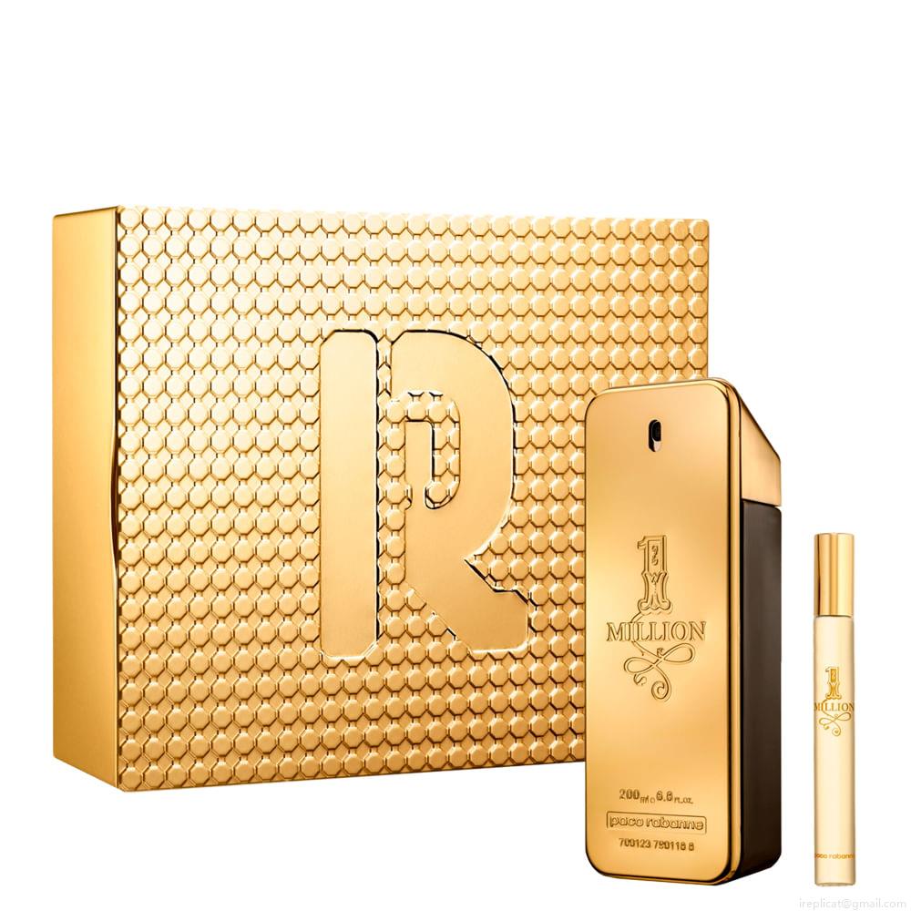 Kit Perfume Paco Rabanne 1 Million Masculino Eau de Toilette 200 ml +Miniatura 10 ml Kit Perfume Paco Rabanne 1 Million Masculino Eau de Toilette 200 ml +Miniatura 10 ml