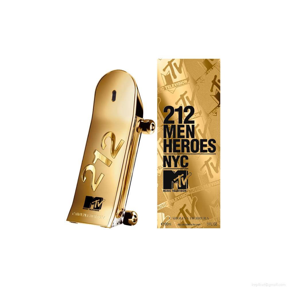 Perfume Carolina Herrera 212 Men Heroes Nyc Mtv Music Television Masculino Eau de Toilette 90 ml Perfume Carolina Herrera 212 Men Heroes Nyc Mtv Music Television Masculino Eau de Toilette 90 ml
