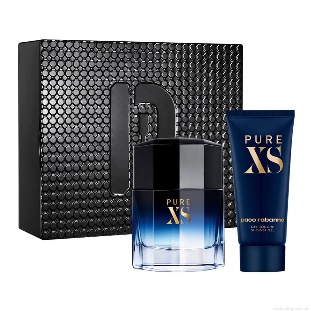 Kit Perfume Paco Rabanne Pure Xs For Masculino Eau de Toilette 100 ml + Gel de Banho 100 ml Kit Perfume Paco Rabanne Pure Xs For Masculino Eau de Toilette 100 ml + Gel de Banho 100 ml