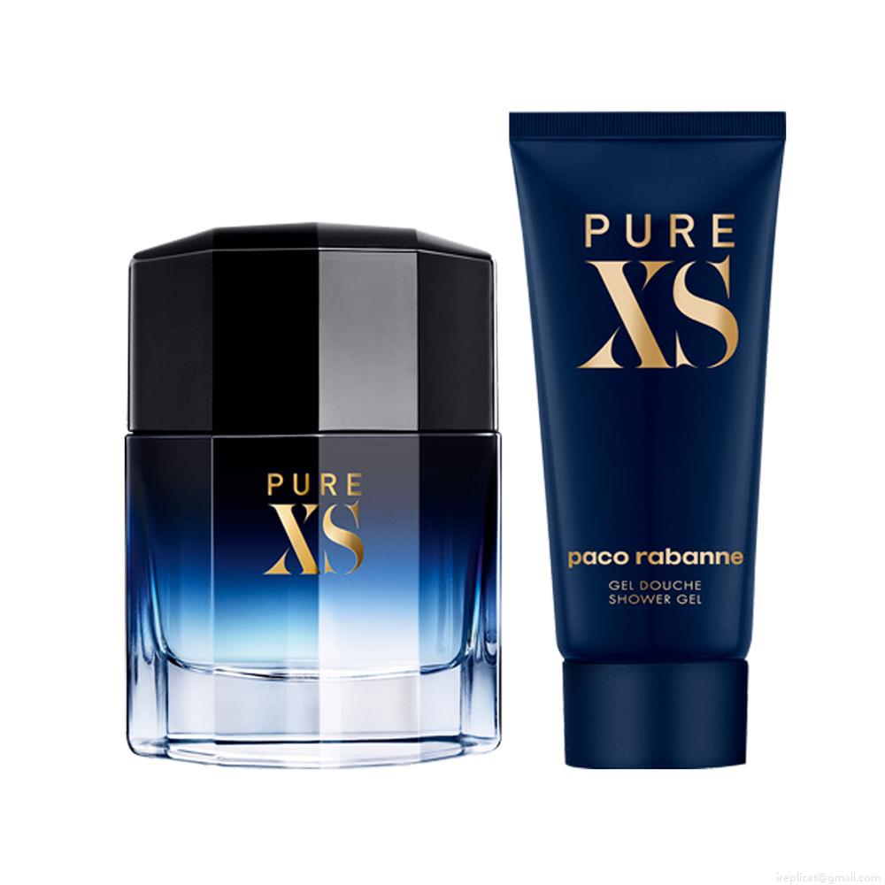 Kit Perfume Paco Rabanne Pure Xs For Masculino Eau de Toilette 100 ml + Gel de Banho 100 ml Kit Perfume Paco Rabanne Pure Xs For Masculino Eau de Toilette 100 ml + Gel de Banho 100 ml
