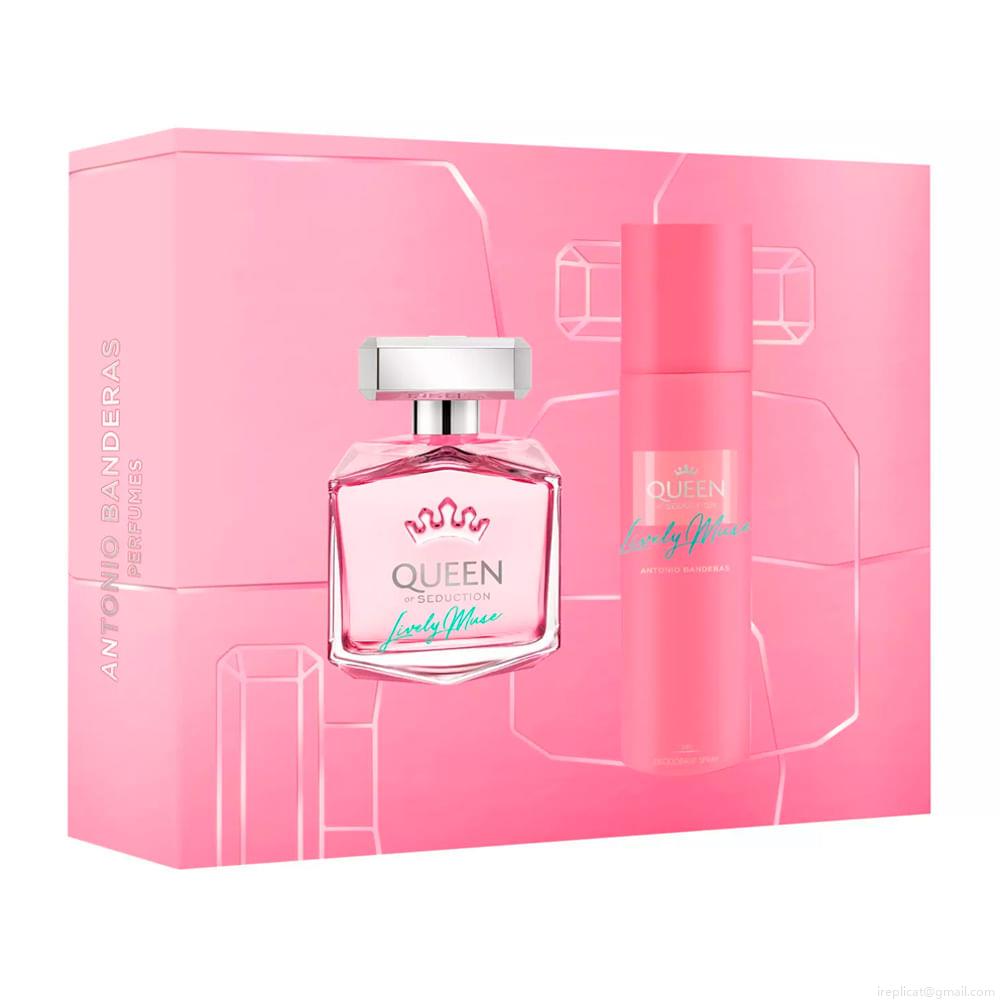 Kit Perfume Banderas Queen Of Seduction Lively Muse Feminino Eau de Toilette 80 ml + Desodorante Spray 150 ml Kit Perfume Banderas Queen Of Seduction Lively Muse Feminino Eau de Toilette 80 ml + Desodorante Spray 150 ml