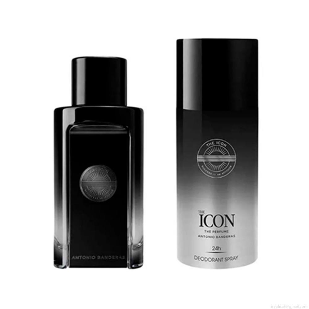 Kit Perfume Banderas The Icon The Parfum Masculino Eau de Parfum 100 ml + Desodorante Spray 150 ml Kit Perfume Banderas The Icon The Parfum Masculino Eau de Parfum 100 ml + Desodorante Spray 150 ml