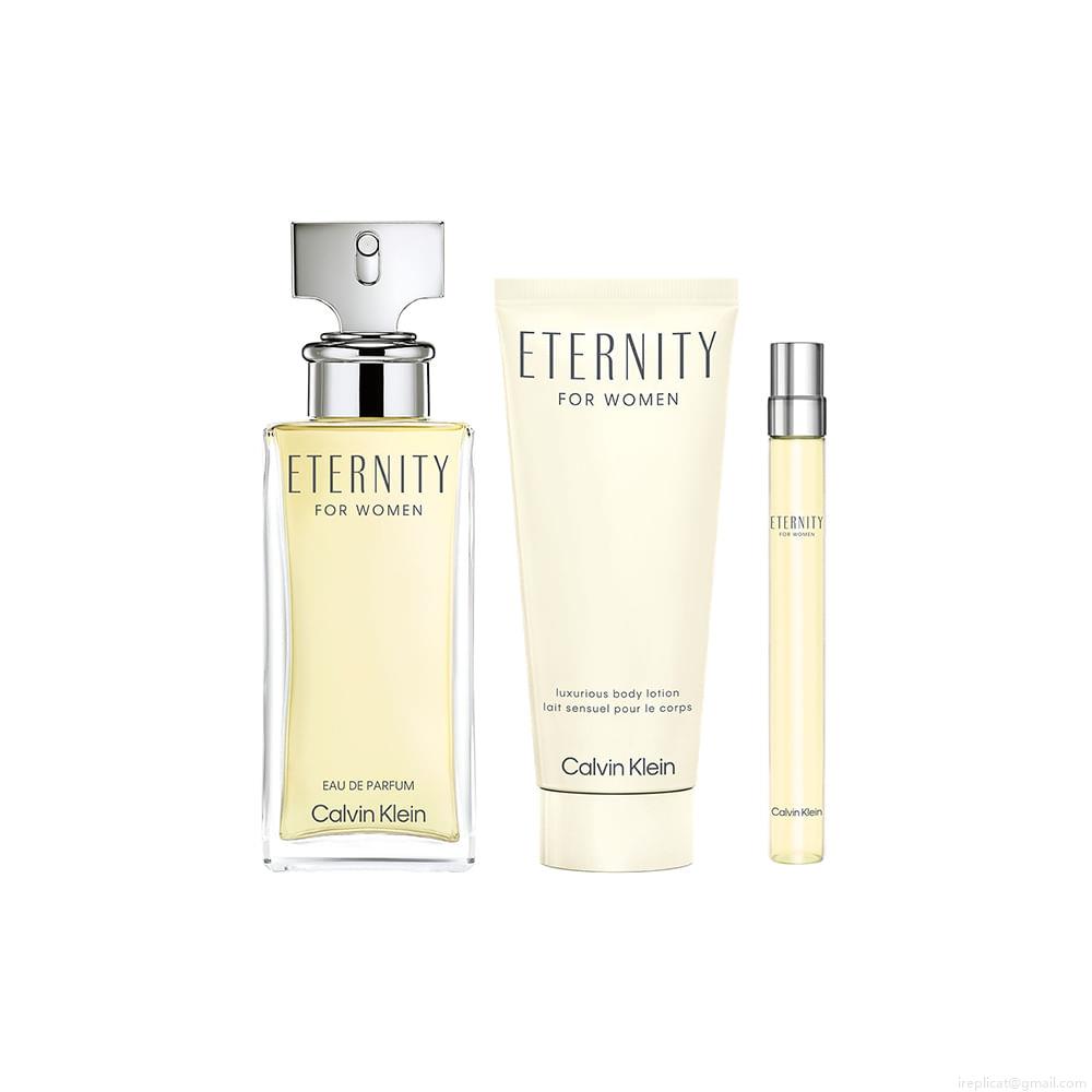 Kit Perfume Calvin Klein Ck Eternity For Women Eau de Parfum Feminino 100 ml + Loção 100 ml + Miniatura 10ml Kit Perfume Calvin Klein Ck Eternity For Women Eau de Parfum Feminino 100 ml + Loção 100 ml + Miniatura 10ml