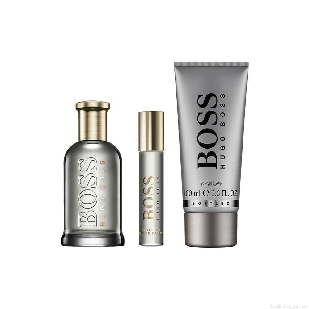 Kit Perfume Hugo Boss Bottled Eau de Parfum Masculino 100 ml + Miniatura 10 ml + Gel De Banho 100 ml Kit Perfume Hugo Boss Bottled Eau de Parfum Masculino 100 ml + Miniatura 10 ml + Gel De Banho 100 ml