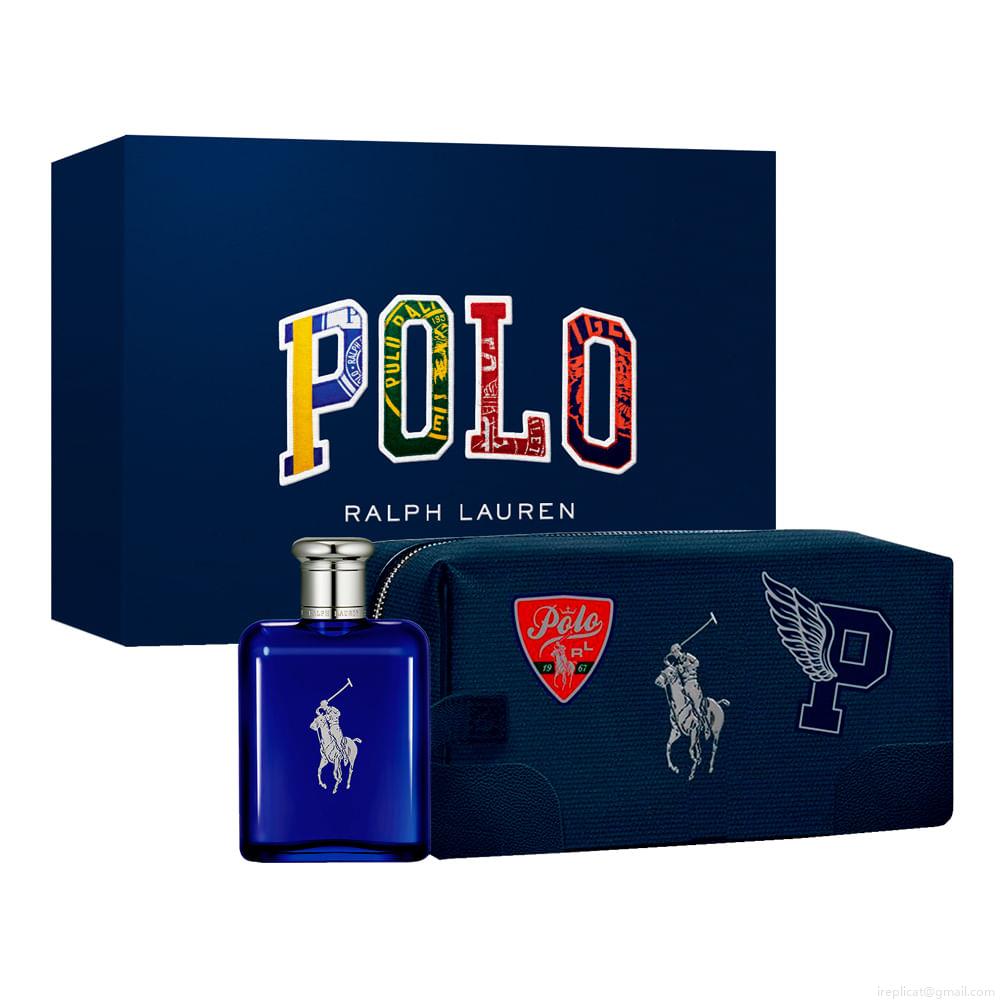Kit Perfume Ralph Lauren Polo Blue Masculino Eau de Toilette 125ml + Necessaire Kit Perfume Ralph Lauren Polo Blue Masculino Eau de Toilette 125ml + Necessaire