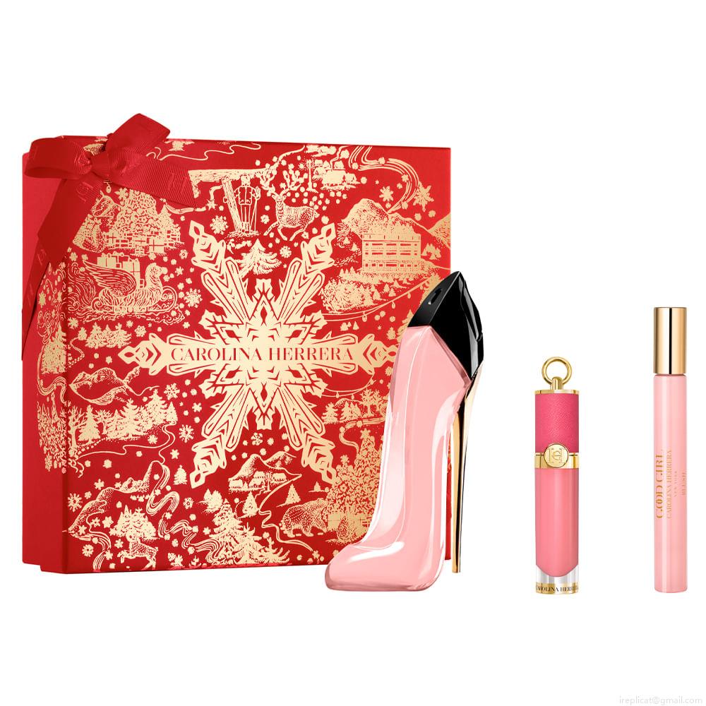 Kit Perfume Carolina Herrera Good Girl Blush Eau de Parfum Feminino 80 ml + Miniatura 10 ml + Batom 1070 Rose Jasmine 5 ml Kit Perfume Carolina Herrera Good Girl Blush Eau de Parfum Feminino 80 ml + Miniatura 10 ml + Batom 1070 Rose Jasmine 5 ml