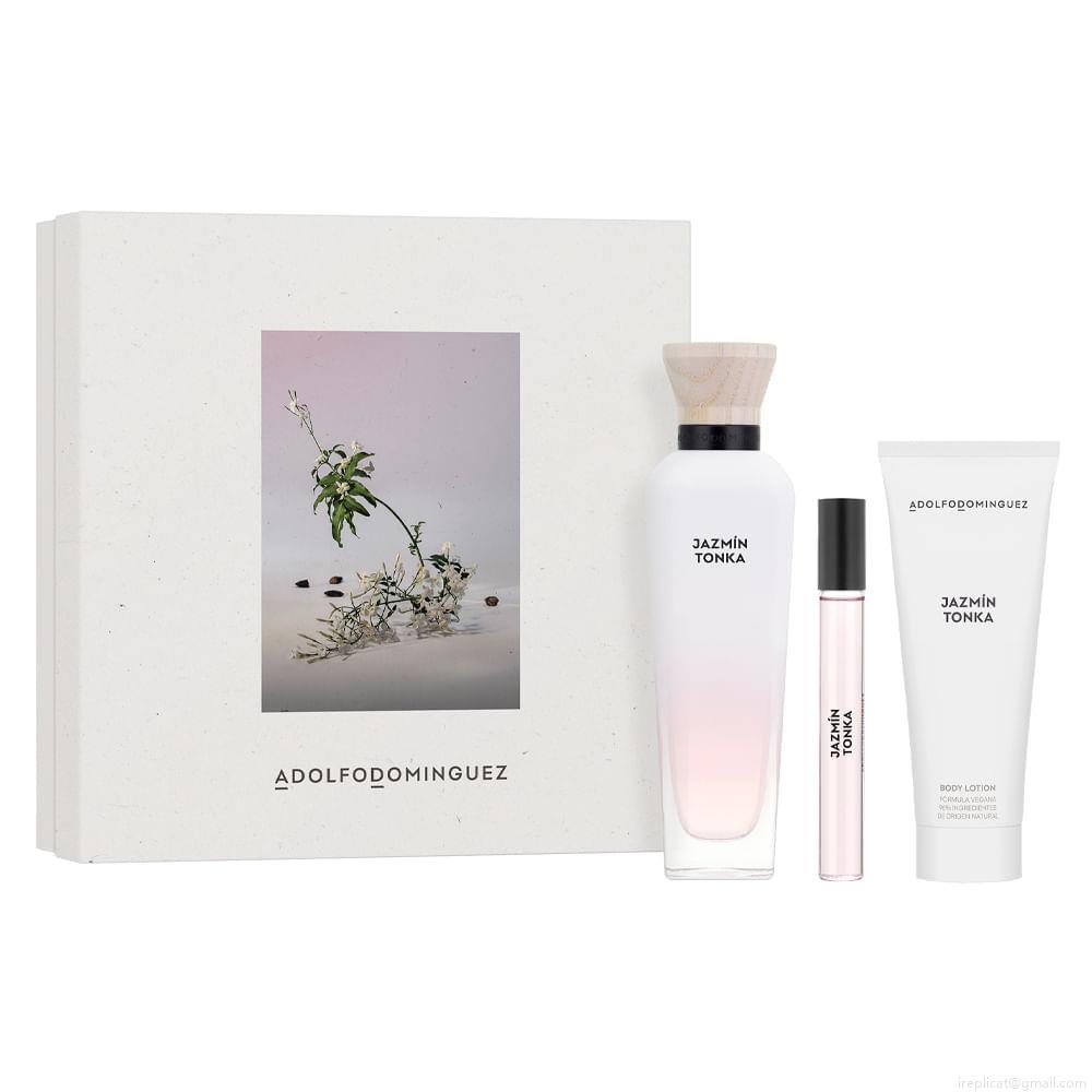 Kit Perfume Adolfo Dominguez Jazmín Tonka Eau de Parfum Feminino 120 ml + Creme Corporal 75 ml + Miniatura 10 ml Kit Perfume Adolfo Dominguez Jazmín Tonka Eau de Parfum Feminino 120 ml + Creme Corporal 75 ml + Miniatura 10 ml