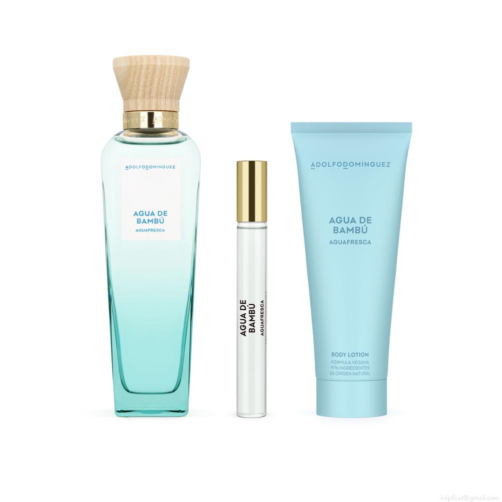 Kit Perfume Adolfo Dominguez Água Fresca Bambú Eau de Toilette Feminino 120 ml + Creme Corporal 75 ml + Miniatura 10 ml Kit Perfume Adolfo Dominguez Água Fresca Bambú Eau de Toilette Feminino 120 ml + Creme Corporal 75 ml + Miniatura 10 ml