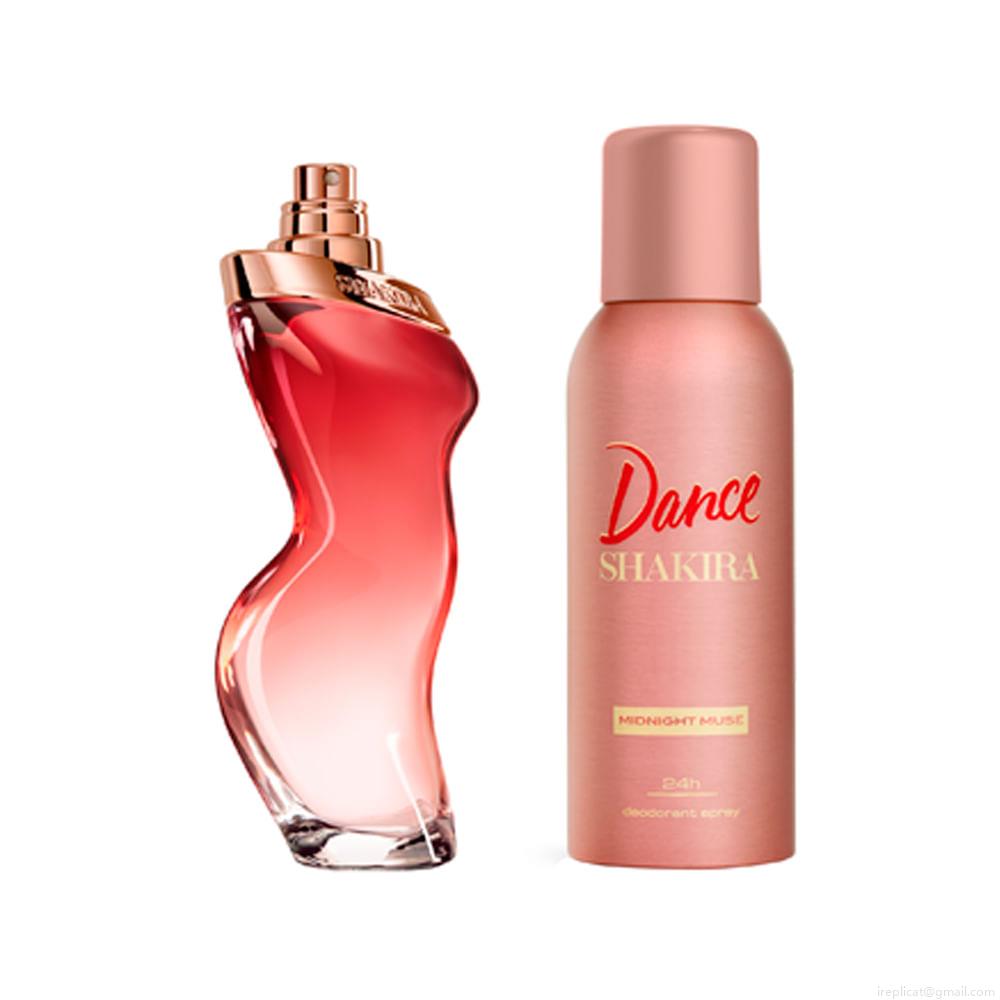 Kit Perfume Shakira Dance Midnight Muse Eau de Toilette Feminino 80 ml + Desodorante Spray 150 ml Kit Perfume Shakira Dance Midnight Muse Eau de Toilette Feminino 80 ml + Desodorante Spray 150 ml