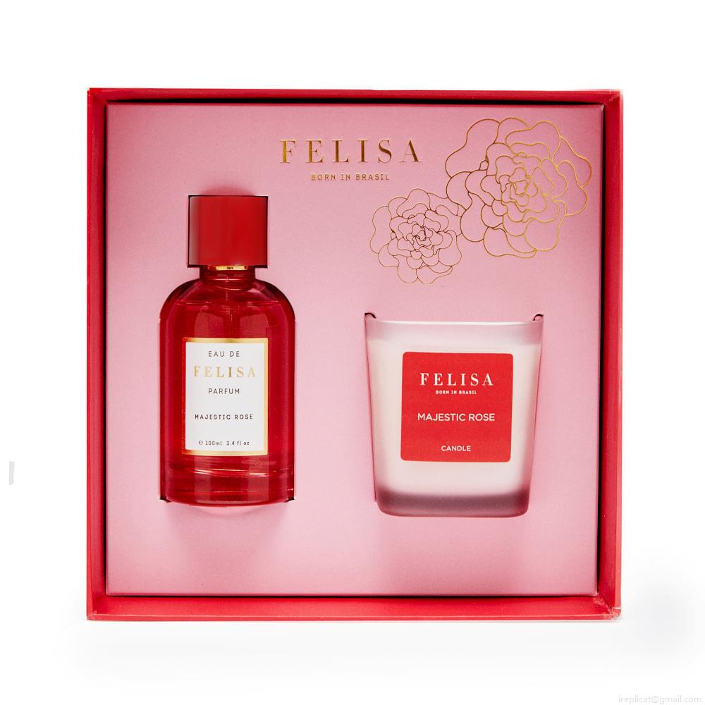 Kit Perfume Majestic Rose Eau de Parfum Feminino 100 ml + Vela Perfumada 150 g Kit Perfume Majestic Rose Eau de Parfum Feminino 100 ml + Vela Perfumada 150 g